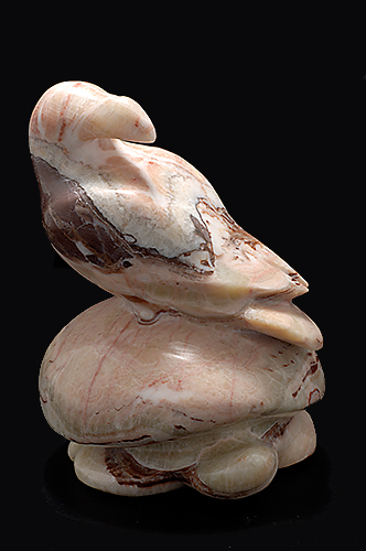 Bird on a Turtle, Roland Nicolas, Gaspesian Marble