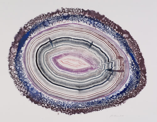 Agate no.5, Ink Monotype, Artist's collection