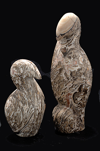 Deux oiseaux, Roland Nicolas, Marbre Gaspesien